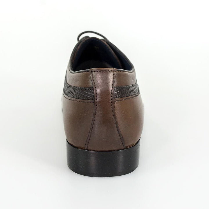 Cavani Ryan Brown Mens Leather Shoes - Shoes