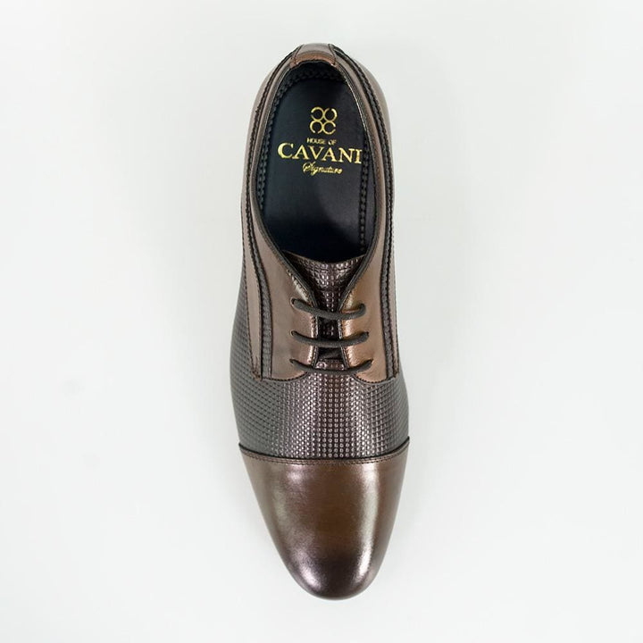Cavani Ryan Brown Mens Leather Shoes - Shoes