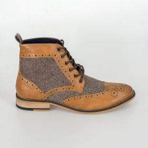 Cavani Sherlock Tan Mens Leather Boots - Boots
