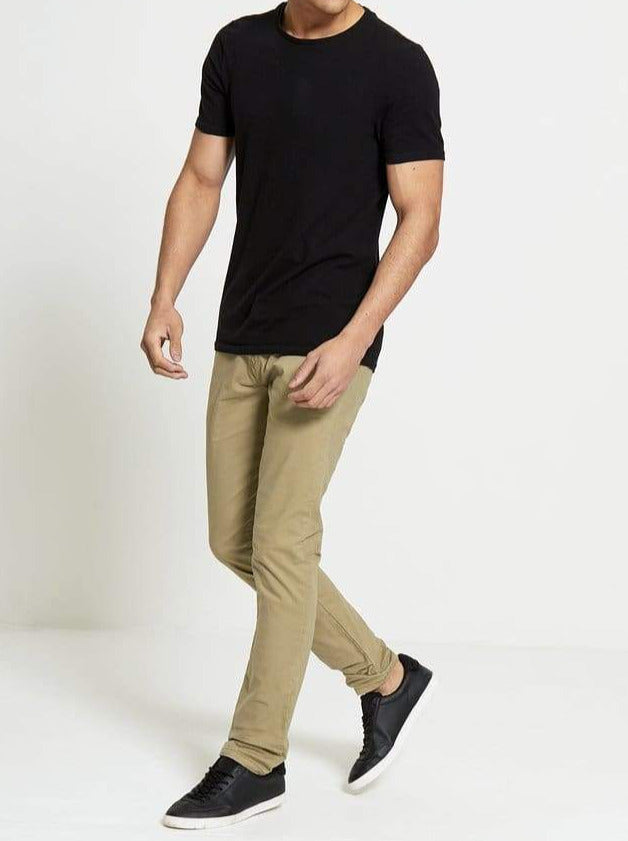 Sabre Slim Fit Stretch Chinos In Stone - Jeans