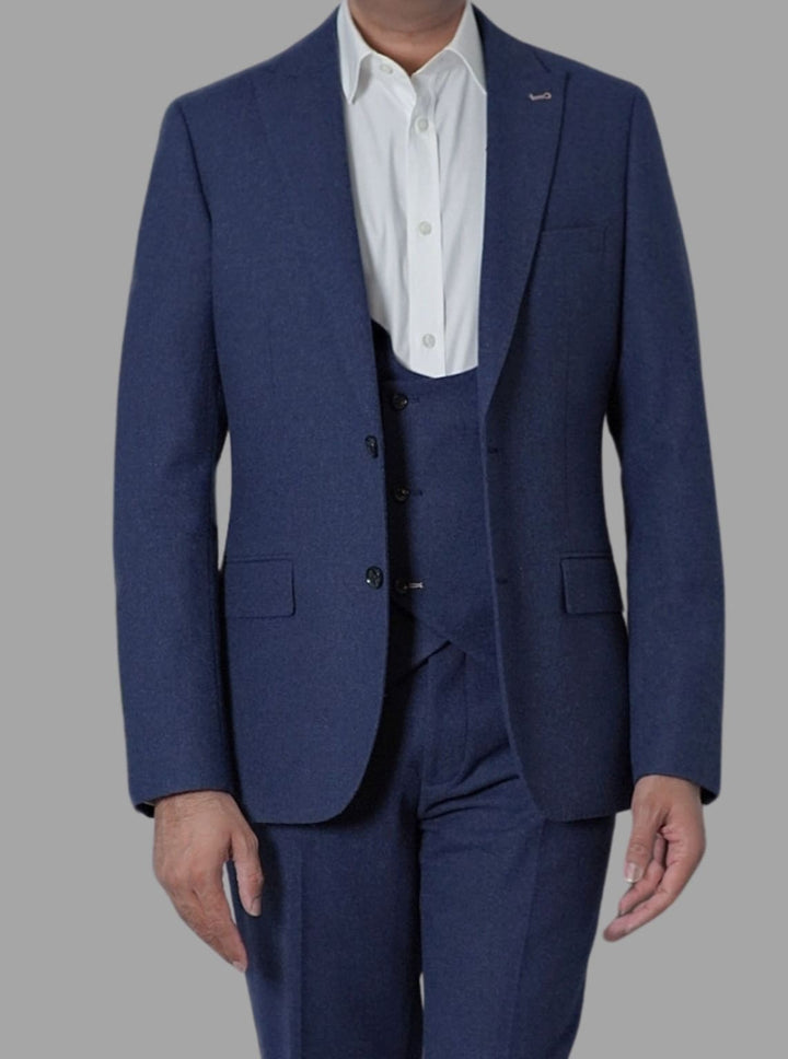 Harry Brown Ralph Tweed Navy 3 Piece Suit - Suit & Tailoring