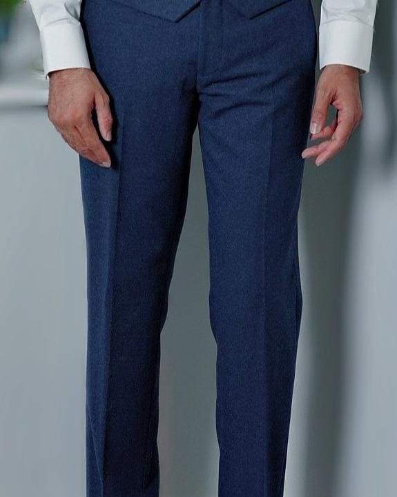 Harry Brown Ralph Tweed Navy Trousers - 28R - Suit & Tailoring