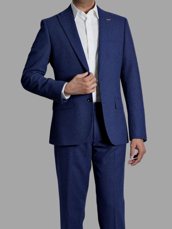 Harry Brown Ralph Tweed Navy Blazer - 36R - Suit & Tailoring