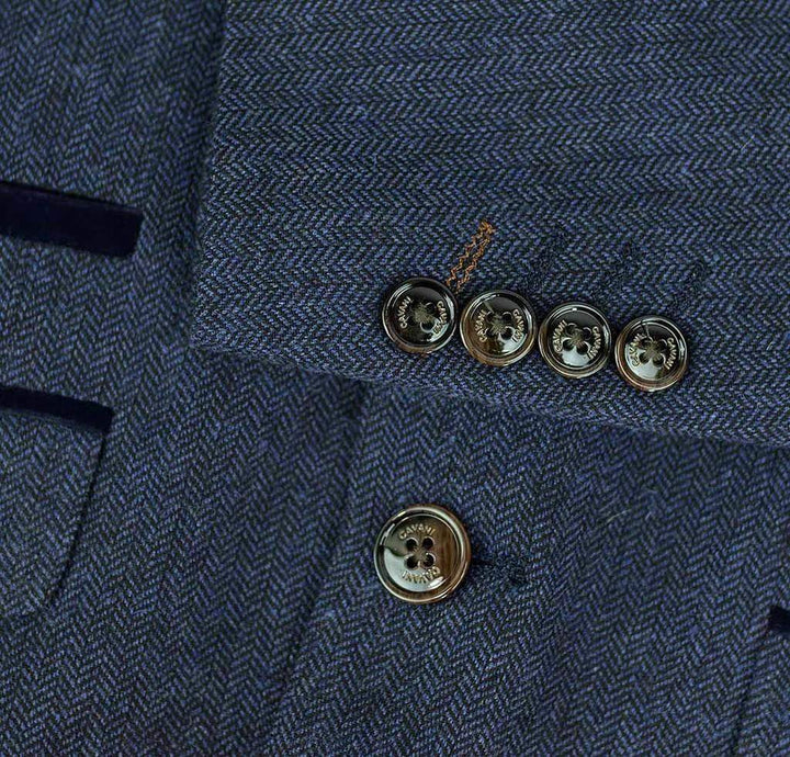 Cavani Burnaby Mens Tweed Check Suit - Suit & Tailoring
