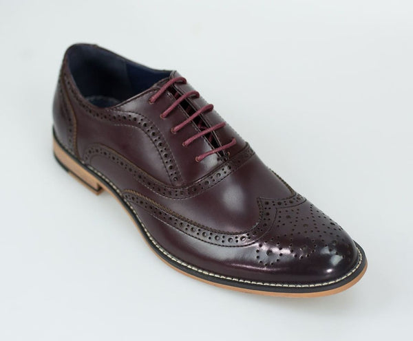 Oxford Burgundy Brogue Shoes by House of Cavani - UK7 | EU41 - Shoes