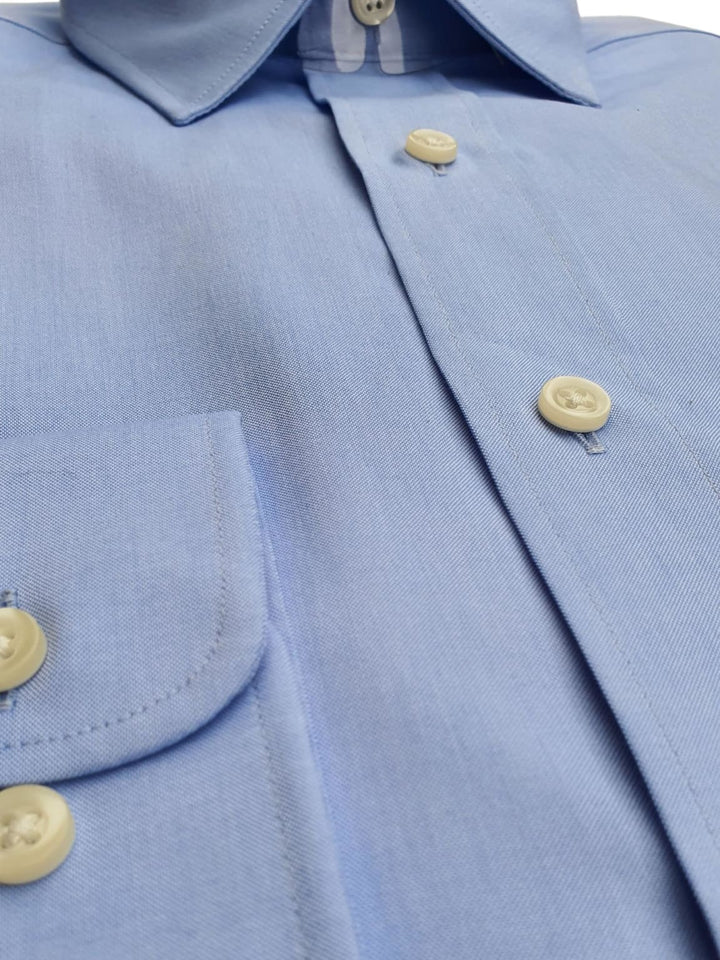 Men's Premium Classic Collar Blue Oxford Tailord Fit Shirt Men's Premium Classic Collar Blue Oxford Tailord Fit Shirt