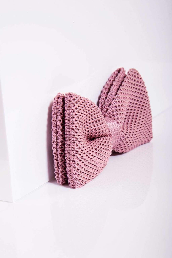 KB Knitted Double Layer Bow Tie In Blush Pink - accessories