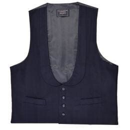 L A Smith Blue Wedding Tails Scoop Waistcoat - M - Suit & Tailoring