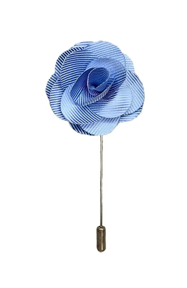 LA Smith Blue Flower Lapel Pin - Accessories