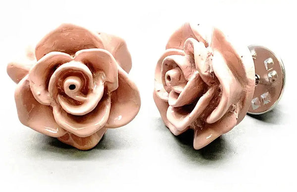 LA Smith Pink Flower Clutch Pin - Accessories