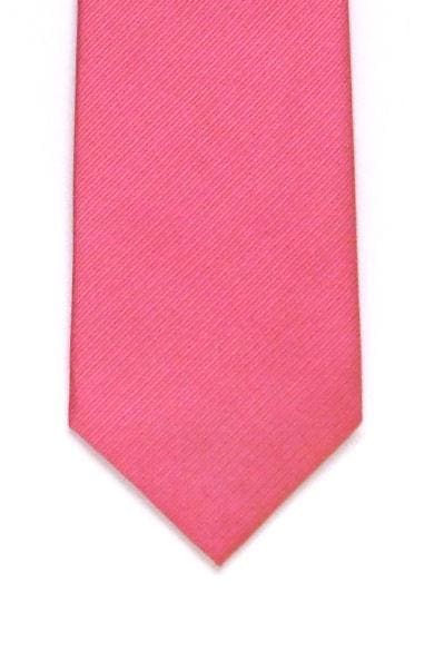 LA Smith Plain Hot Pink Silk Tie - Accessories