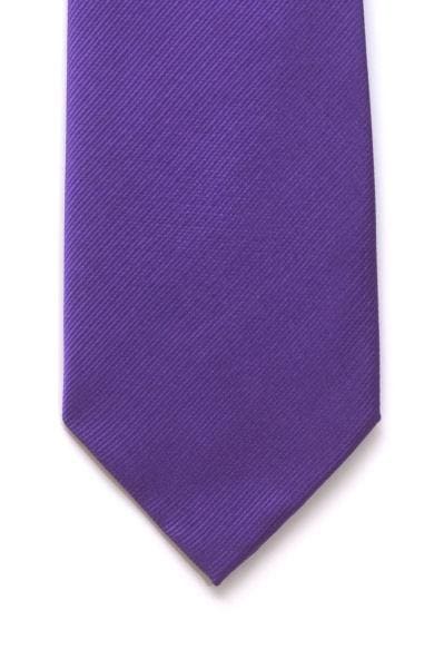 LA Smith Plain Purple Silk Tie - Accessories