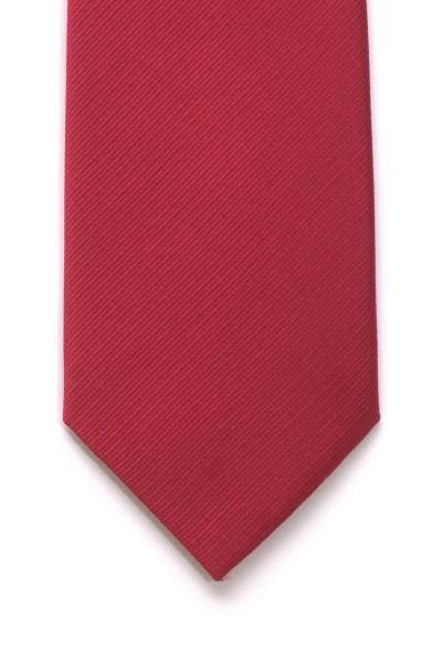 LA Smith Plain Red Silk Tie - Accessories