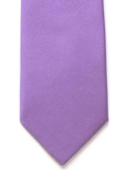 LA Smith Plain Silk Twill Tie - Lilac - Accessories