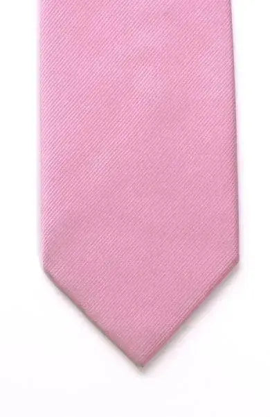 LA Smith Plain Silk Twill Tie - Pink - Accessories