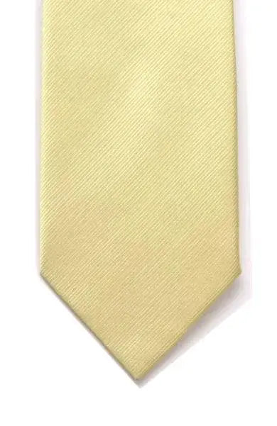 LA Smith Plain Silk Twill Tie - Yellow - Accessories