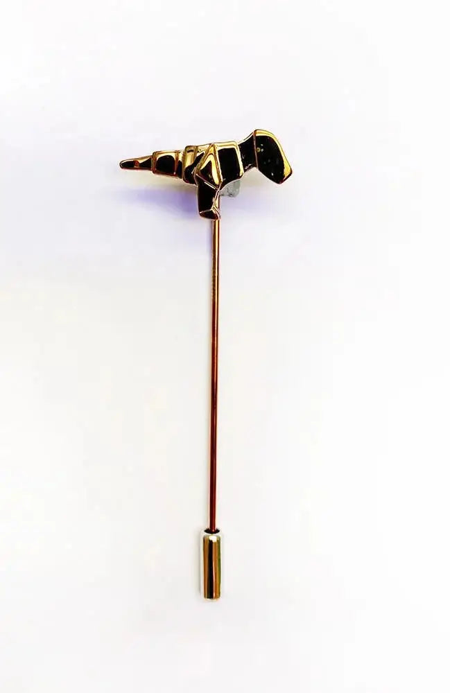 LA Smith Rose Gold Boxed Premium Origami Dino Pin - Accessories