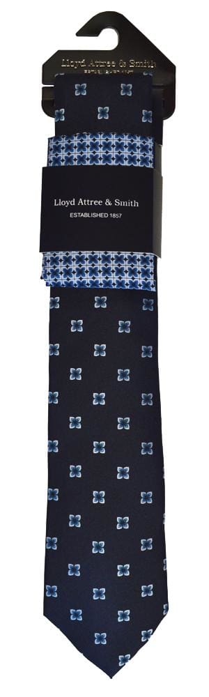 L A Smith Poly Blue Tie And Hank Set - Accessories