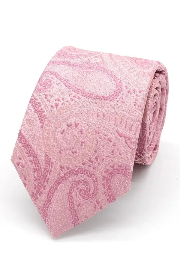 L A Smith Rose Large Paisley Tie And Hank Set - Accessories