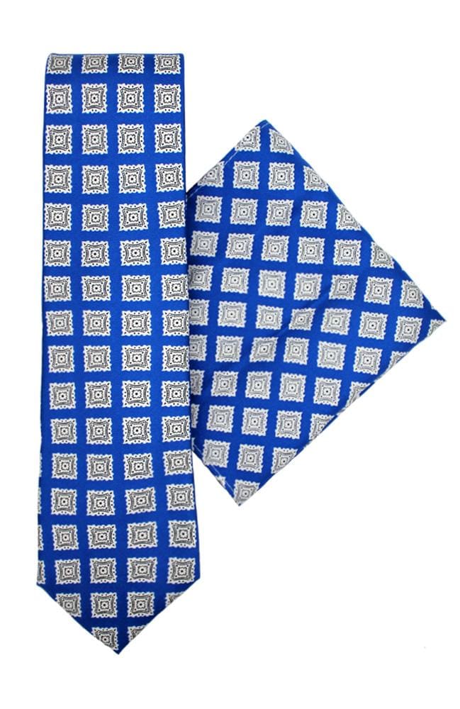 L A Smith Royal Foulard Silk Tie And Hank Set - Accessories