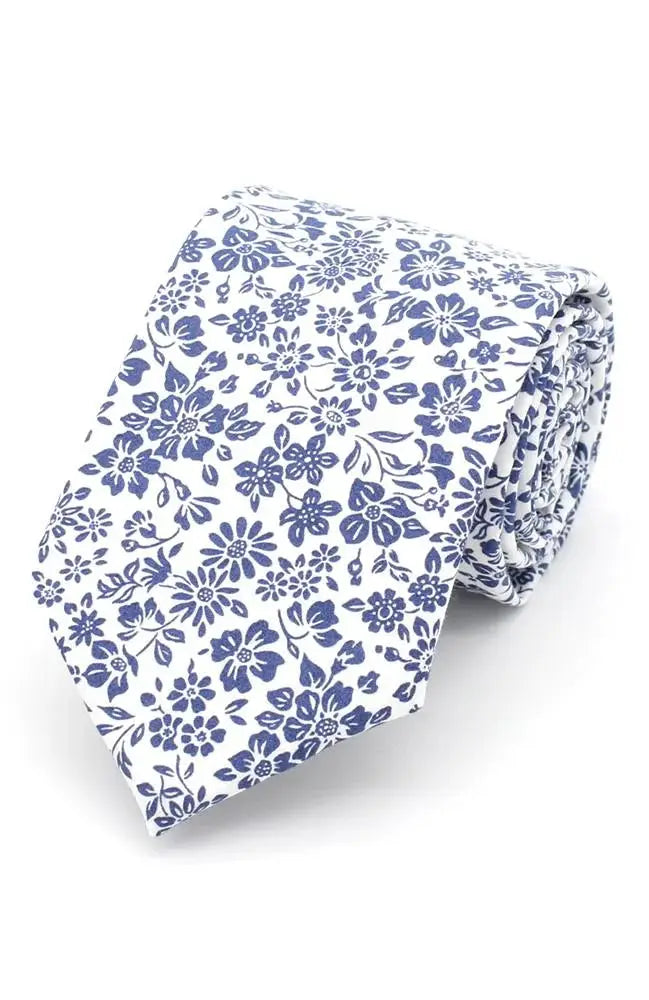 La Smith Boys Ivory Liberty Art Fabric Cotton Tie main image 0