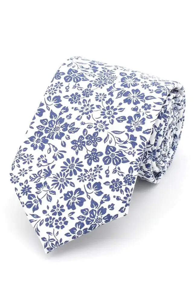 LA Smith Annabella Bartlett Liberty Art Fabric Ties - Blue - Accessories