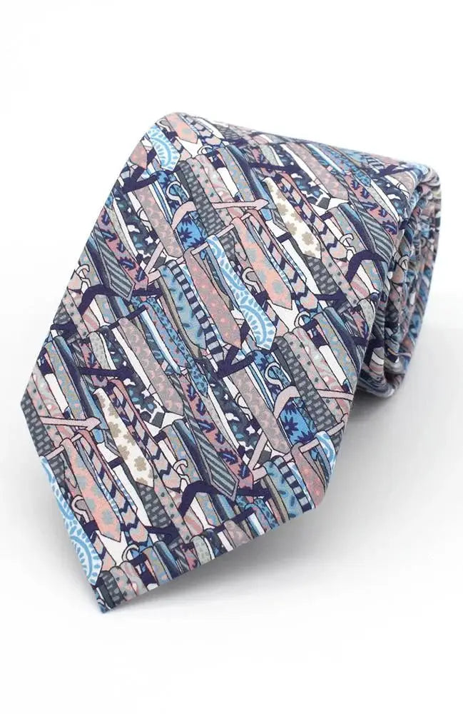LA Smith Blue Men’s Liberty Fabric Tie - Accessories