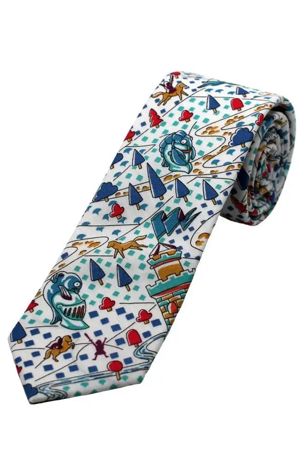 LA Smith Boy’s Blue Liberty Art Fabric Cotton Tie - Accessories