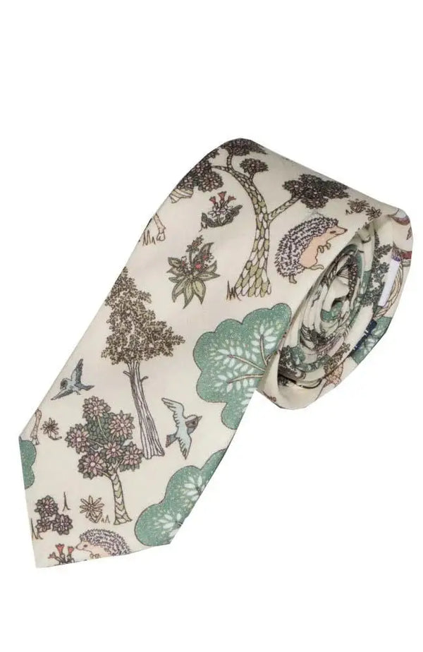 LA Smith Boy’s Doe a Deer Sage Liberty Art Fabric Cotton Tie - Accessories
