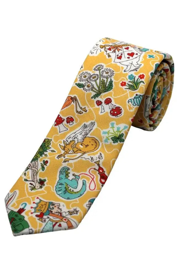 LA Smith Boy’s Yellow Liberty Art Fabric Cotton Tie - Accessories
