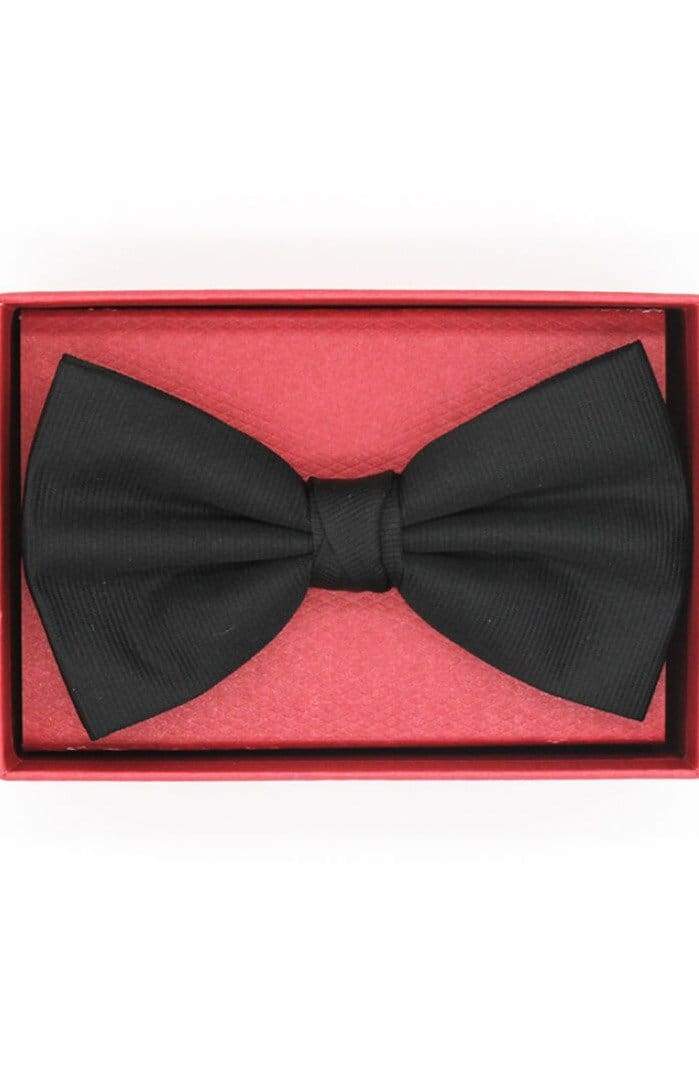 BLACK SILK READY TIED BOW TIE main image 0