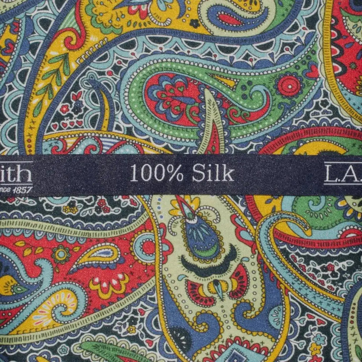 L A Smith Red Silk Liberty Art Fabric Hank - Accessories