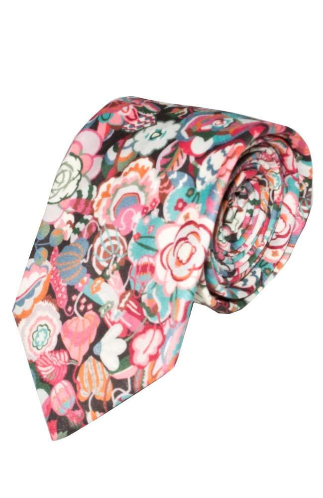 Liberty Fabric Gatsby Garden Pink Cotton Tie - Accessories