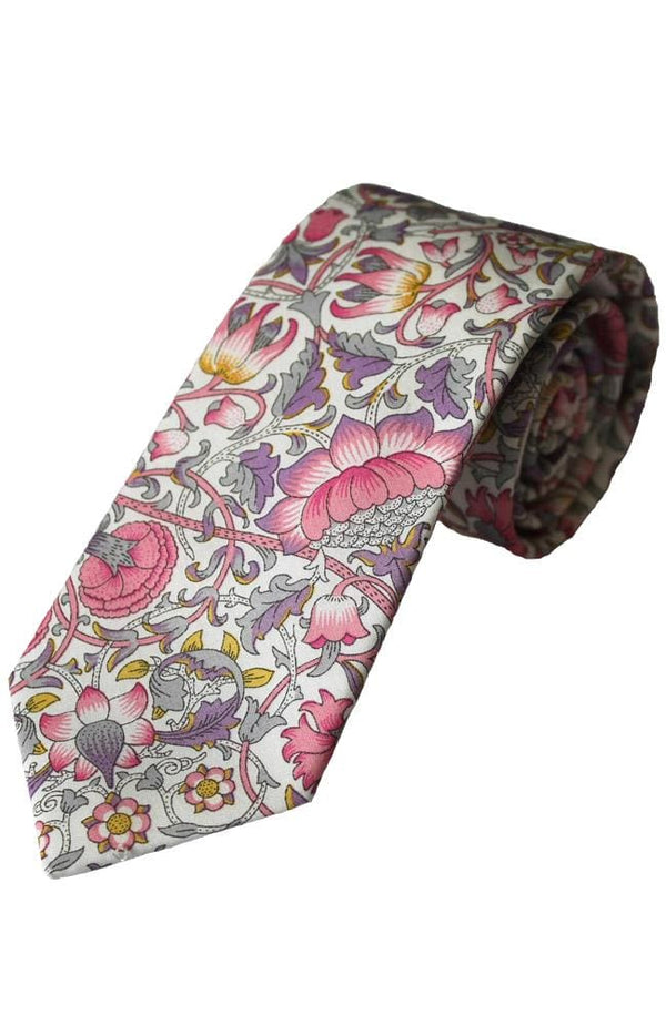 Liberty Fabric Lodden Boys Pink Cotton Tie - Accessories