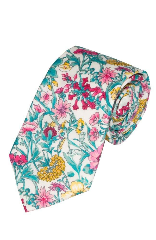 Liberty Fabric Rachel Pink Cotton Tie - Accessories
