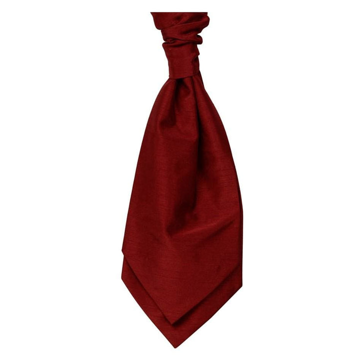 Mens LA Smith RED Wedding Cravat - Adult Self Tie Cravat - Accessories