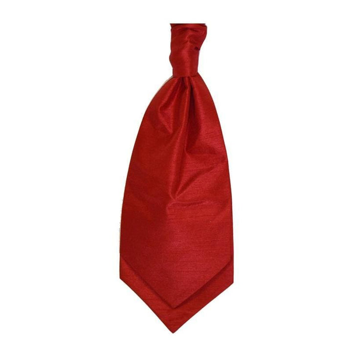 Mens LA Smith Self Tie Wedding Cravats - Red - Accessories