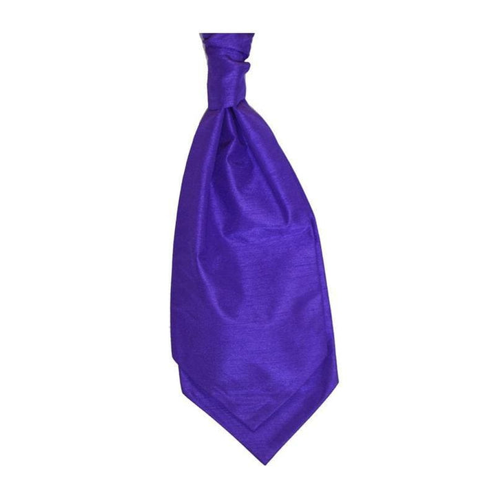 Mens LA Smith Self Tie Wedding Cravats - Violet - Accessories