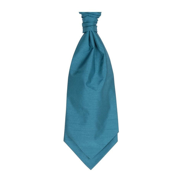 Mens LA Smith TEAL Wedding Cravat - Adult Self Tie Cravat - Accessories
