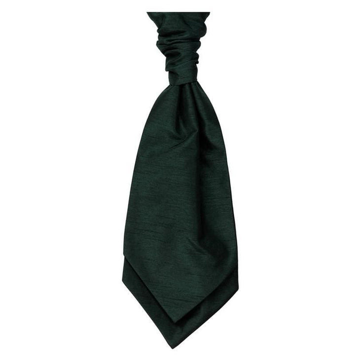 Mens LA Smith Wedding Self Tie Cravats - Bottle Green - Accessories