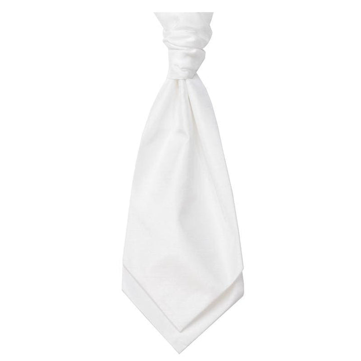 Mens LA Smith Wedding Self Tie Cravats - White - Accessories