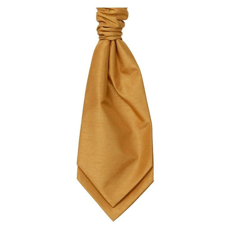 Mens LA Smith Wedding Self Tie Cravats - Gold - Accessories