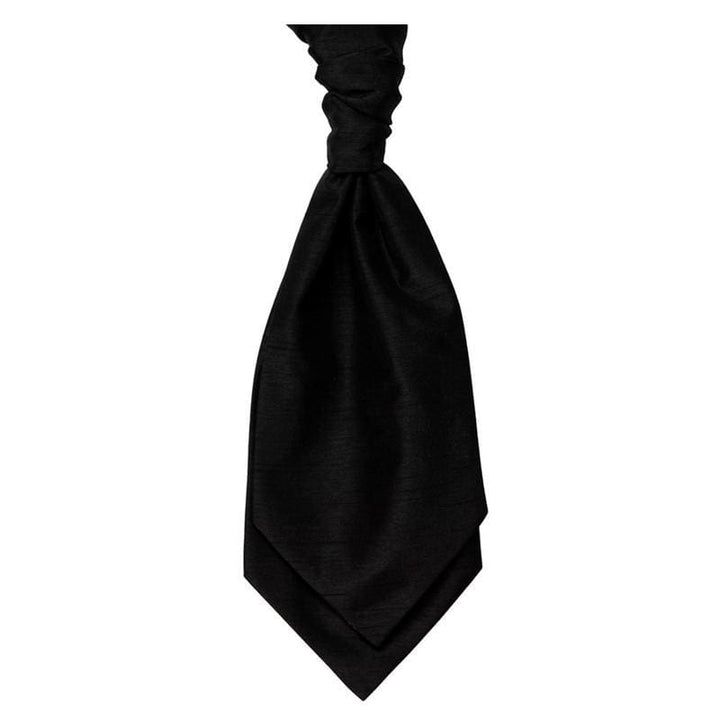 Mens LA Smith Wedding Self Tie Cravats - Black - Accessories