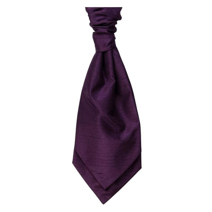 Mens LA Smith Wedding Self Tie Cravats - Purple - Accessories