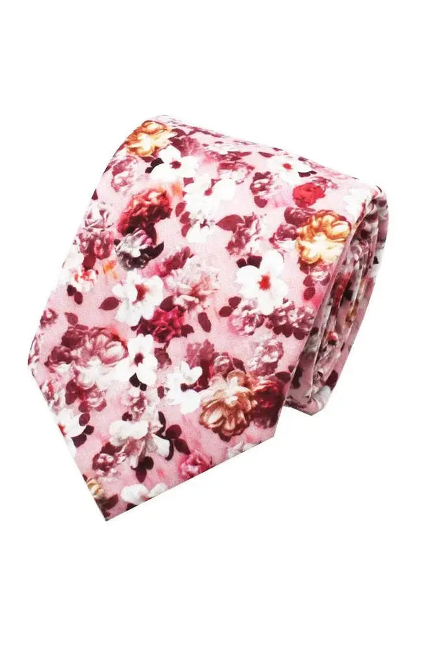 LA Smith Pink Men’s Liberty Fabric Tie - Accessories