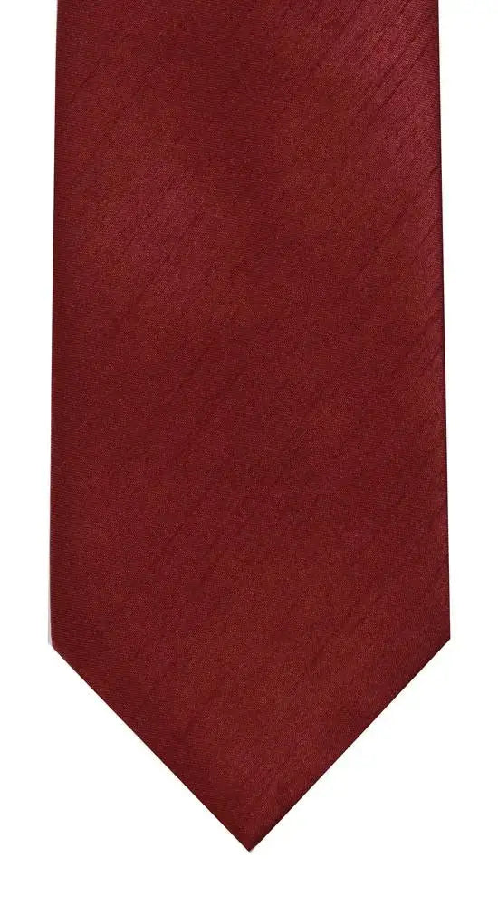 LA Smith Plain Poly Shantung Tie - Red - Accessories