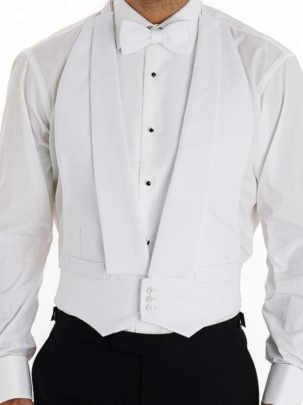 Tailored Fit White Marcella Waistcoat - Small - Suit & Tailoring