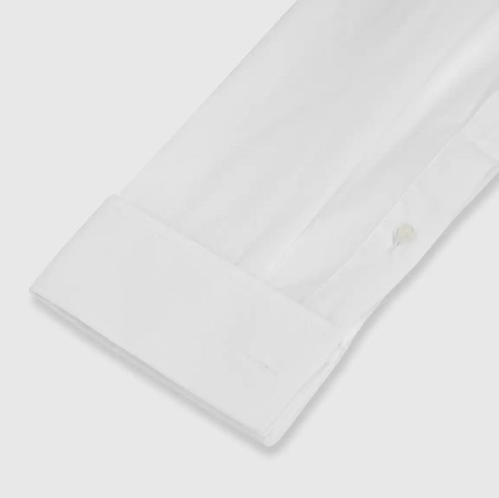 LA Smith White Modern-Fit Wing-Collar Dress Shirt - Shirts