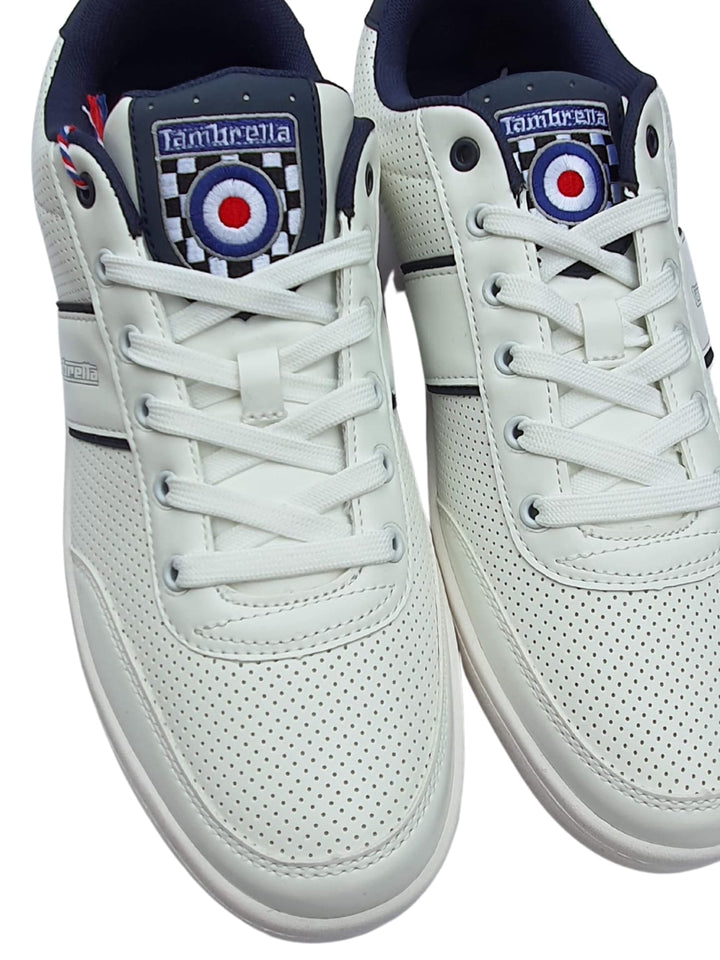 Lambretta White And Navy Men’s Casual Shoes - UK7 | EU41 - Shoes