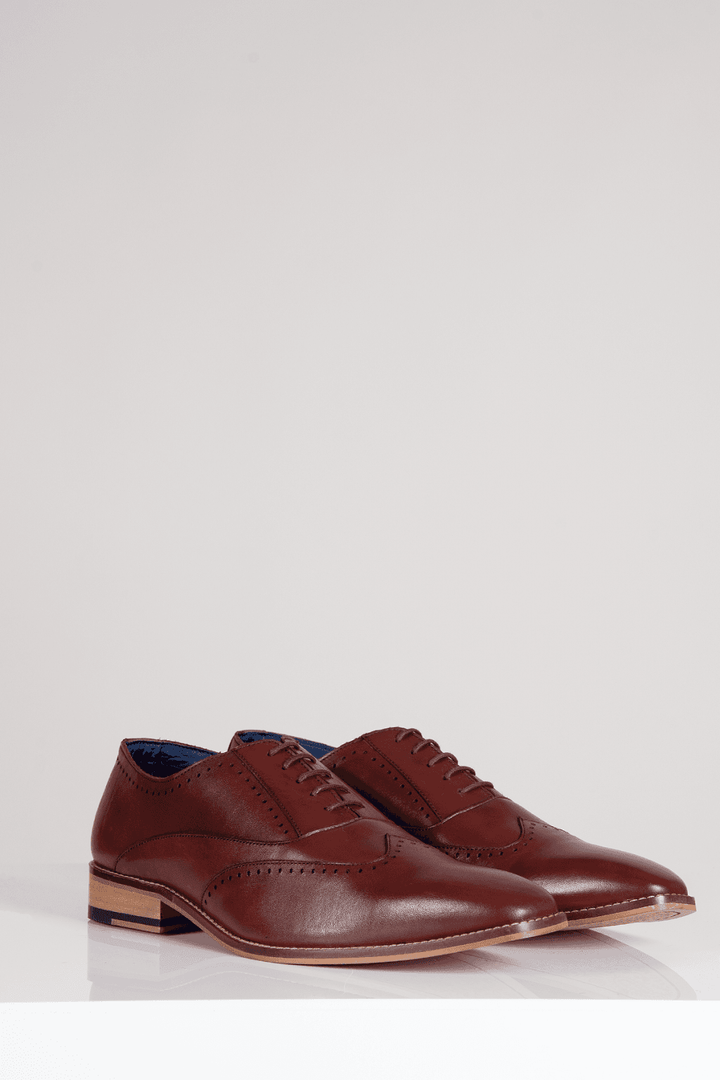 Marc Darcy Carson Bordeaux Burgundy Wingtip Oxford Brogue Shoe - MENSWEARR.COM Marc Darcy Carson Bordeaux Burgundy Wingtip Oxford Brogue Shoe - MENSWEARR.COM